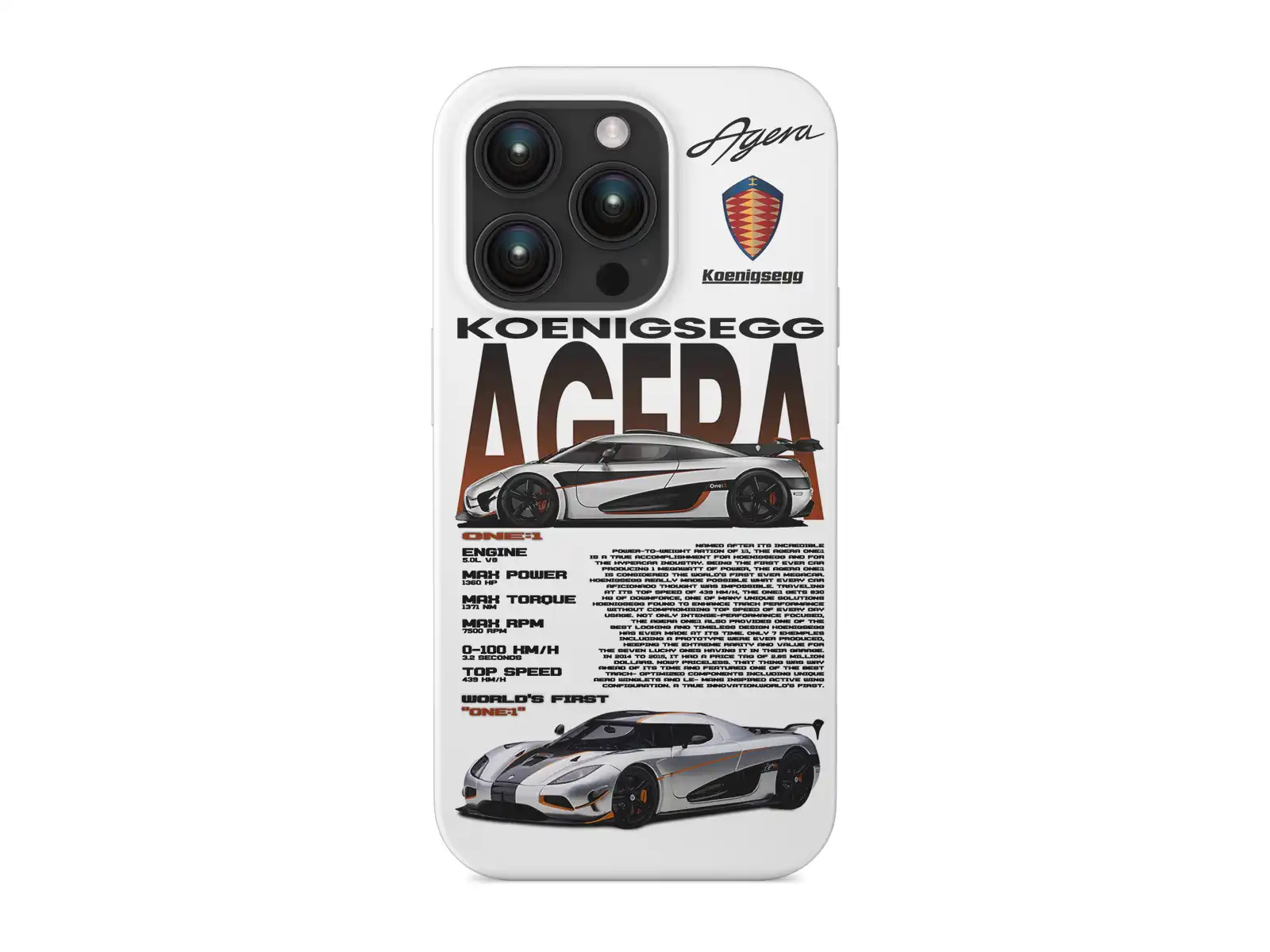 KOENIGSEGG AGERA iPhone Case Edition 